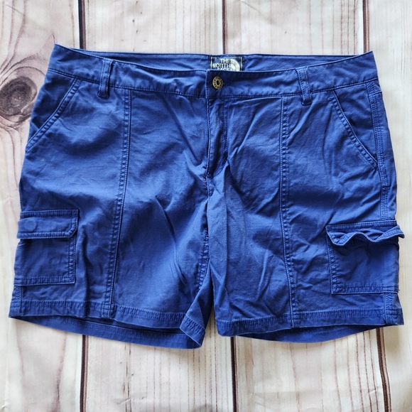 The North Face Pants - The North Face "Amanda" Cotton Cargo Hiking Shorts Marker Blue | Women's Size 12